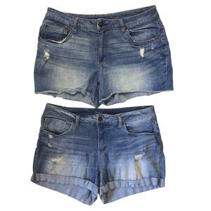 Lot of 2 women’s Time and Tru denim shorts, both size 16